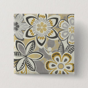 Chapa Cuadrada Estampados de flores contemporáneos