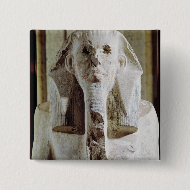Chapa Cuadrada Estatua asentada de rey Djoser (Anverso)