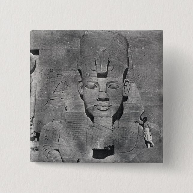 Chapa Cuadrada Estatua colosal de Ramesses II en Abu Simbel, 1850 (Anverso)