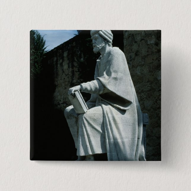 Chapa Cuadrada Estatua de Averroes (Anverso)