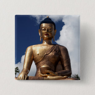 Chapa Cuadrada Estatua de Buda sentado