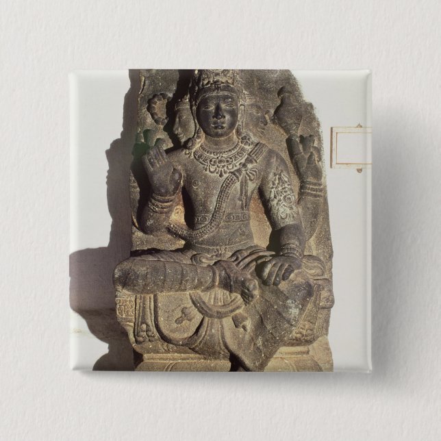 Chapa Cuadrada Estatua de dios hindú Brahma (Anverso)