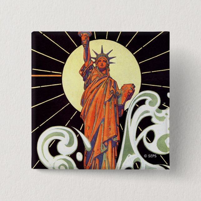 Chapa Cuadrada Estatua de la libertad (Anverso)