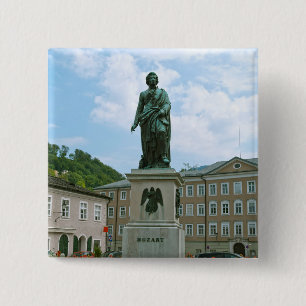 Chapa Cuadrada Estatua de Mozart en Salzburgo