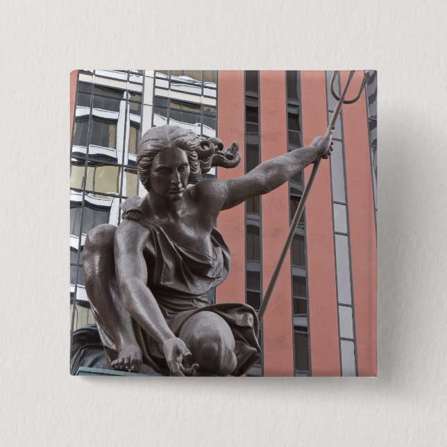 Chapa Cuadrada Estatua de Portland, Oregón (Anverso)