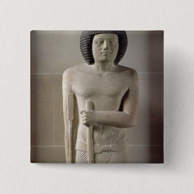 Chapa Cuadrada Estatua de Sepa, viejo reino (piedra caliza (Anverso)