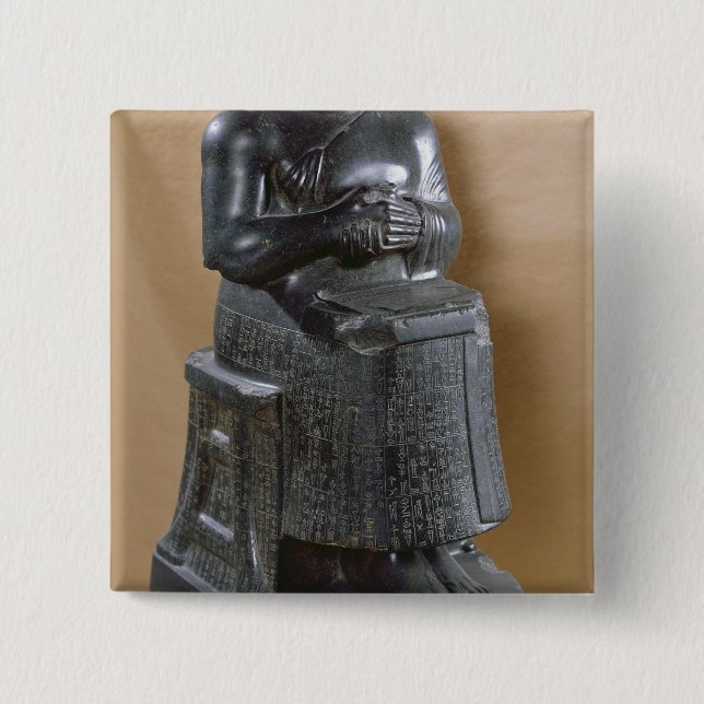 Chapa Cuadrada Estatua sin cabeza de príncipe Gudea como (Anverso)
