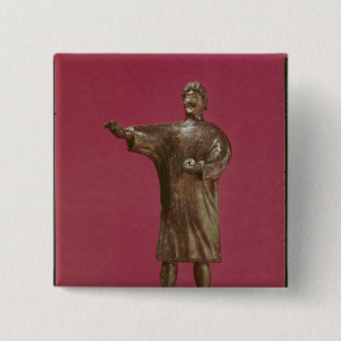 Chapa Cuadrada Estatuilla de un hombre que lleva un sagum