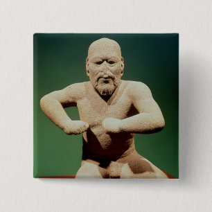 Chapa Cuadrada Estatuilla de un luchador