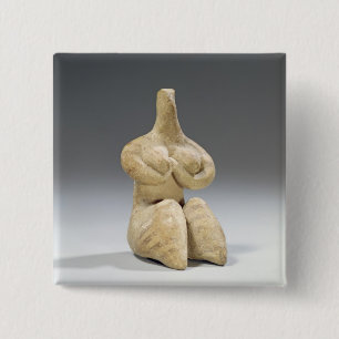 Chapa Cuadrada Estatuilla femenina en el estilo de Halaf, c.4500