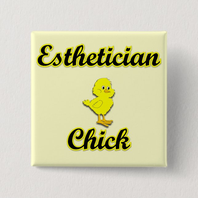 Chapa Cuadrada Estetician Chick (Anverso)