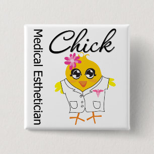 Chapa Cuadrada Esteticista médico Chick