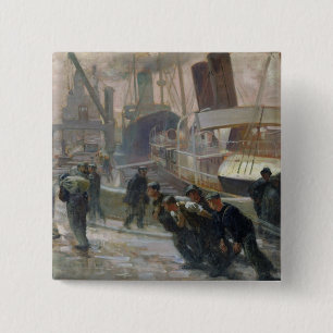 Chapa Cuadrada Estibadores de Liverpool en Dawn, 1903