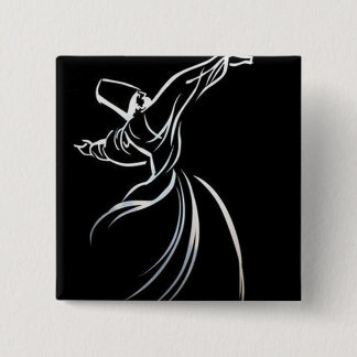 Chapa Cuadrada Estilo De Calligrafía De Dibujo De Línea Dervish E