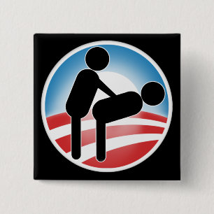 Chapa Cuadrada Estilo de Obama del gobierno