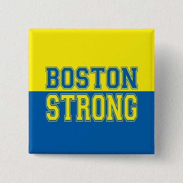 Chapa Cuadrada Estilo gráfico fuerte de Boston (Anverso)