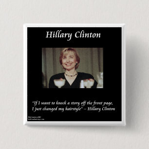 Chapa Cuadrada Estilos de peinado de Hilary Clinton y titulares c