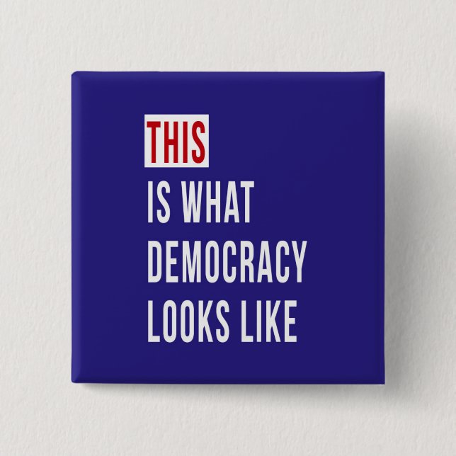 CHAPA CUADRADA ESTO ES LO QUE PARECE LA DEMOCRACIA (Anverso)