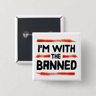 Chapa Cuadrada Estoy con los libros prohibidos