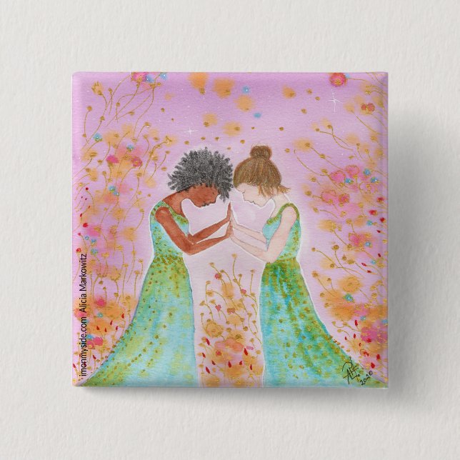 Chapa Cuadrada Estoy De Acuerdo Con Usted Pin (Anverso)