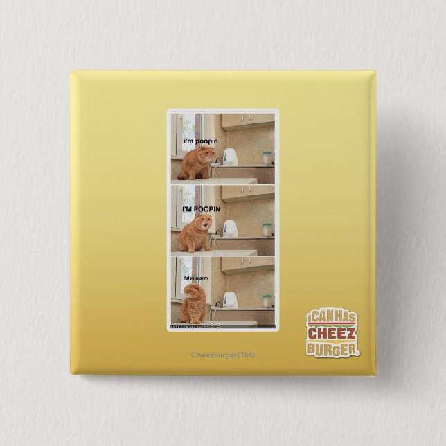 Chapa Cuadrada ¡Estoy en el popin! (Anverso)