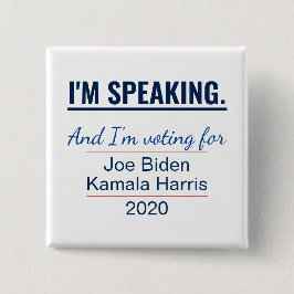 Chapa Cuadrada Estoy hablando de las elecciones de Kamala Harris 