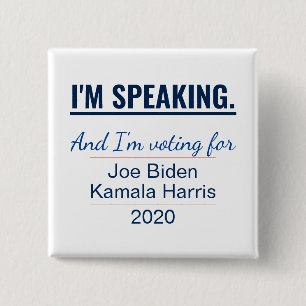 Chapa Cuadrada Estoy hablando de las elecciones de Kamala Harris 