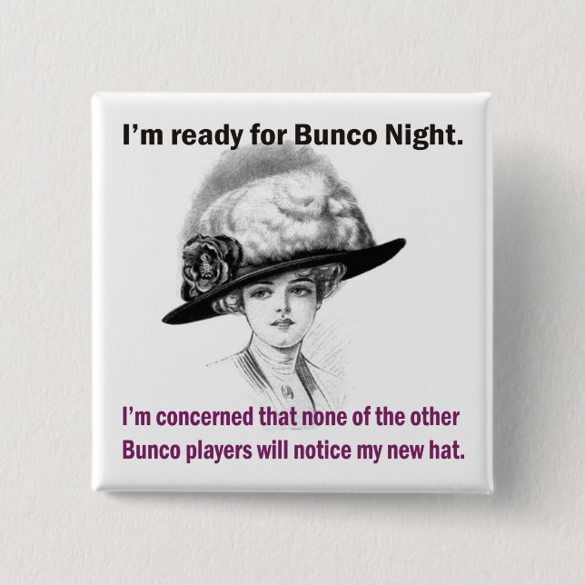 Chapa Cuadrada estoy listo para la noche de Bunco (Anverso)