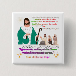 Chapa Cuadrada Estrella de Esperanza Eterna