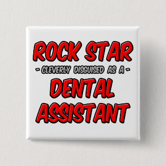Chapa Cuadrada Estrella de rock... Auxiliar dental