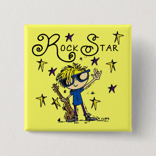 Chapa Cuadrada Estrella del rock rubia del muchacho