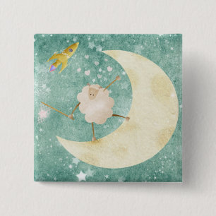 Chapa Cuadrada Estrellas de cogida de las ovejas - insignia del