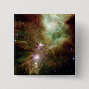 Chapa Cuadrada Estrellas recién nacidas en el racimo del árbol 