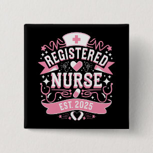 Chapa Cuadrada Estudiante de Enfermería de Enfermería Registrada 