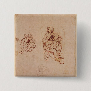 Chapa Cuadrada Estudie para la Virgen y el niño, c.1478-1480