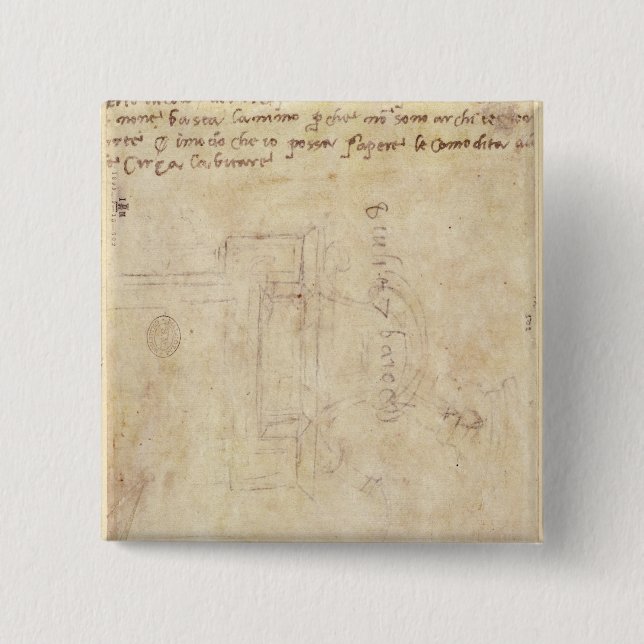 Chapa Cuadrada Estudio arquitectónico con las notas (Anverso)