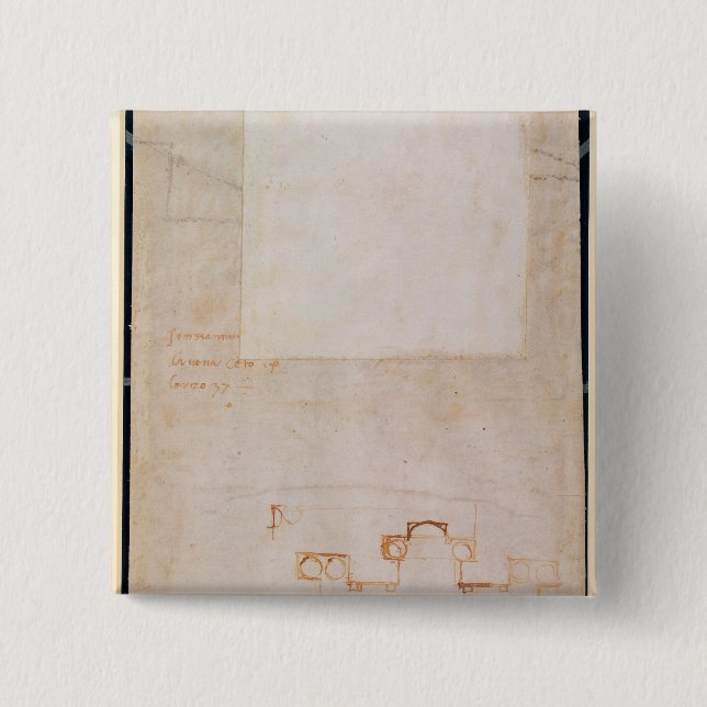 Chapa Cuadrada Estudio arquitectónico con las notas (Anverso)