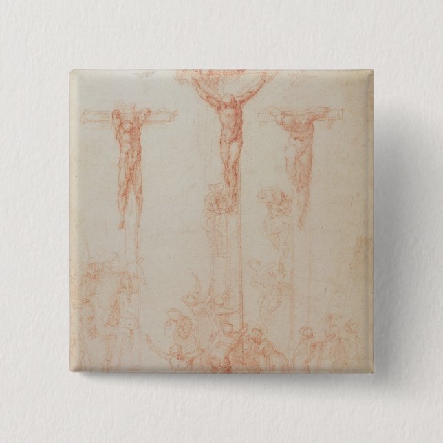 Chapa Cuadrada Estudio de tres cruces (Anverso)