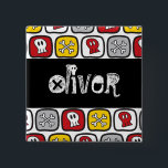 Chapa Cuadrada Etiqueta de nombre de fiesta de cumpleaños de pira<br><div class="desc">Diseñado por fat*fa*tin. Fácil de personalizar con su propio texto,  foto o imagen. Para solicitudes de personalizado,  por favor contacte con fat*fa*tin directamente. Se aplican cargos por Personalizado.

www.zazzle.com/fat_fa_tin www.zazzle.com/color_therapy www.zazzle.com/fatfatin_blue_knot www.zazzle.com/fatfatin_red_knot www.zazzle.com/fatfatin_mini_me www.zazzle.com/fatfatin_box www.zazzle.com/fatfatin_design www.zazzle.com/fatfatin_ink</div>