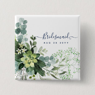 Chapa Cuadrada Eucalyptus Greenery Boda Foliage Babys Breath