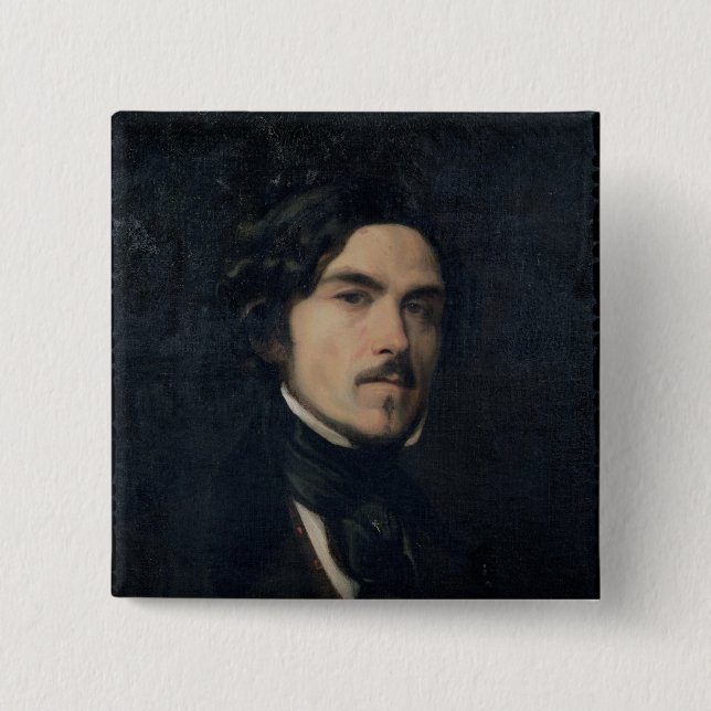 Chapa Cuadrada Eugene Delacroix 1840 (Anverso)