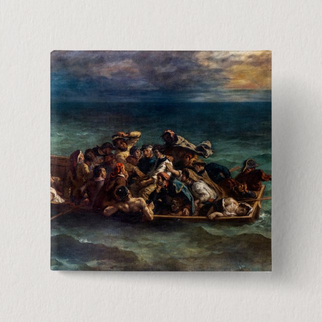 Chapa Cuadrada Eugene Delacroix - El naufragio de don Juan (Anverso)