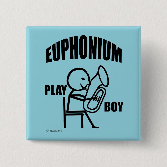 Chapa Cuadrada Euphonium Play Boy (Anverso)