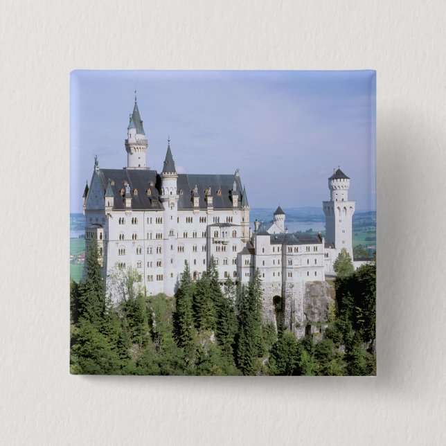 Chapa Cuadrada Europa, Alemania, Castillo Neuschwanstein, constru (Anverso)
