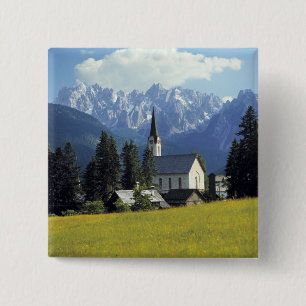 Chapa Cuadrada Europa, Austria, Gosau. La aguja de la iglesia