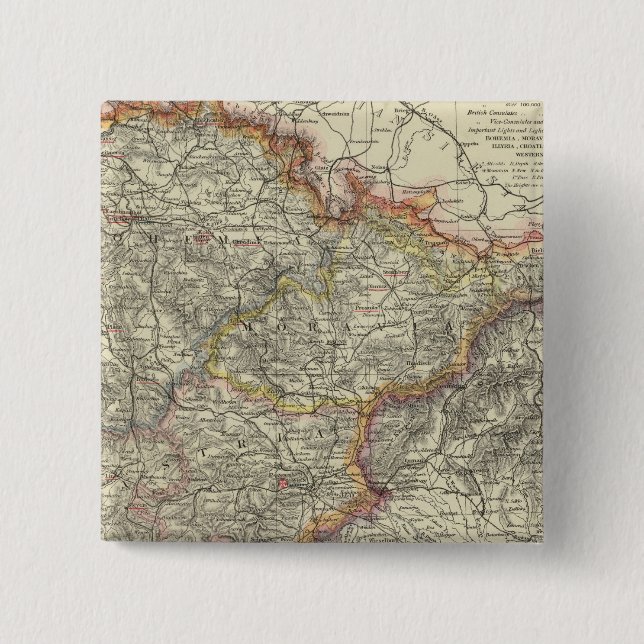 Chapa Cuadrada Europa, Austria, República Checa (Anverso)