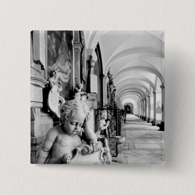 Chapa Cuadrada Europa, Austria, Salzburgo. Cherub y monumento 2 (Anverso)