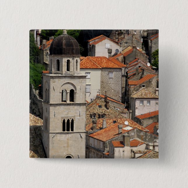 Chapa Cuadrada Europa, Croacia. Ciudad medieval amurallada (Anverso)