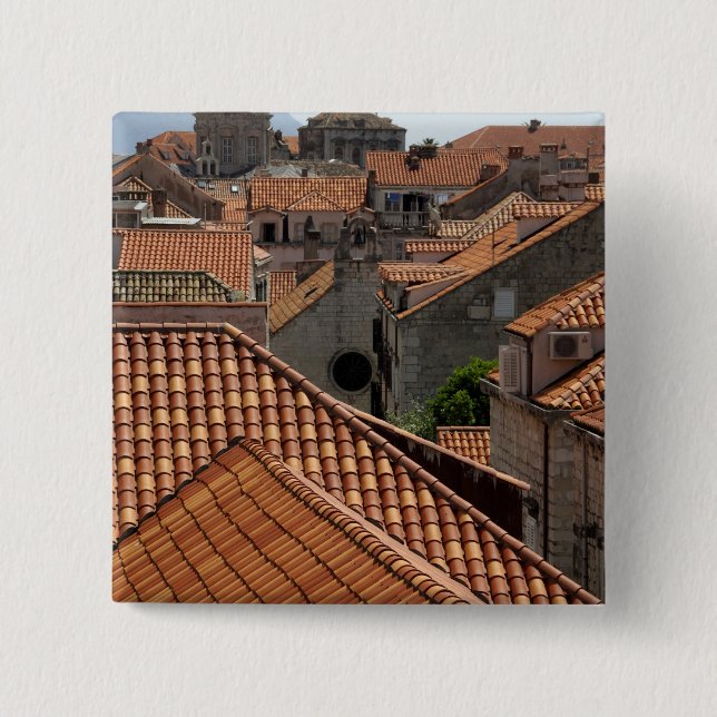 Chapa Cuadrada Europa, Croacia. Ciudad medieval amurallada 2 (Anverso)