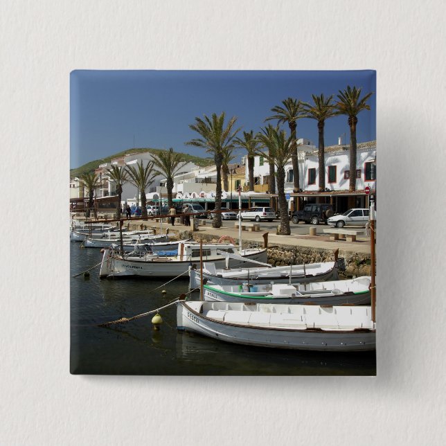 Chapa Cuadrada Europa, España, Menorca. Pesca (Anverso)